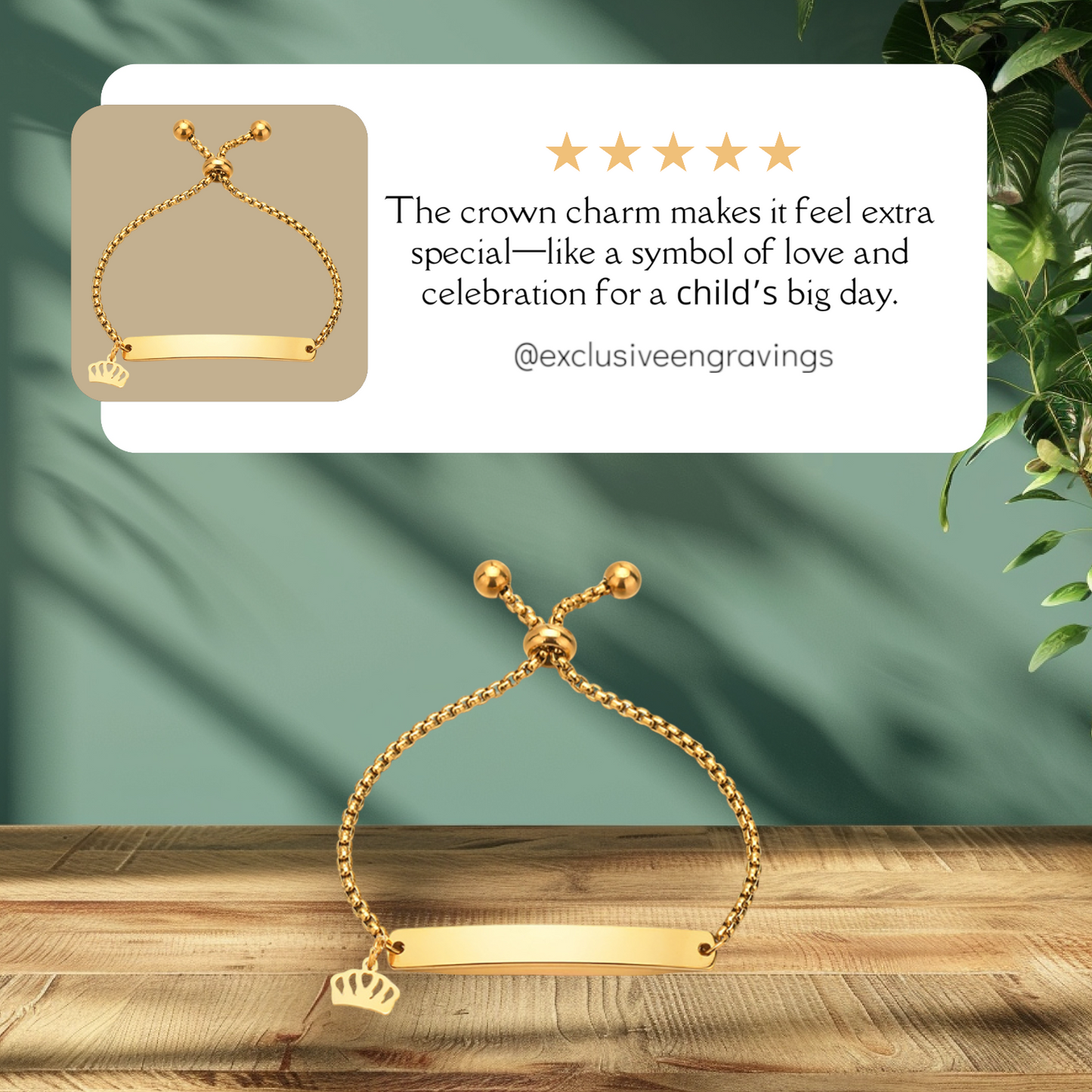 Kids Custom Crown Bracelet