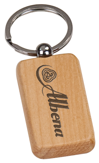 Stylish Customizable Wooden Finish Keychain