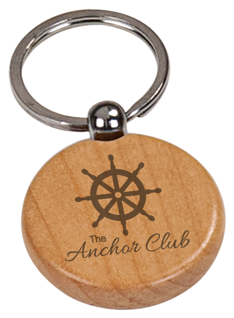 Stylish Customizable Wooden Finish Keychain