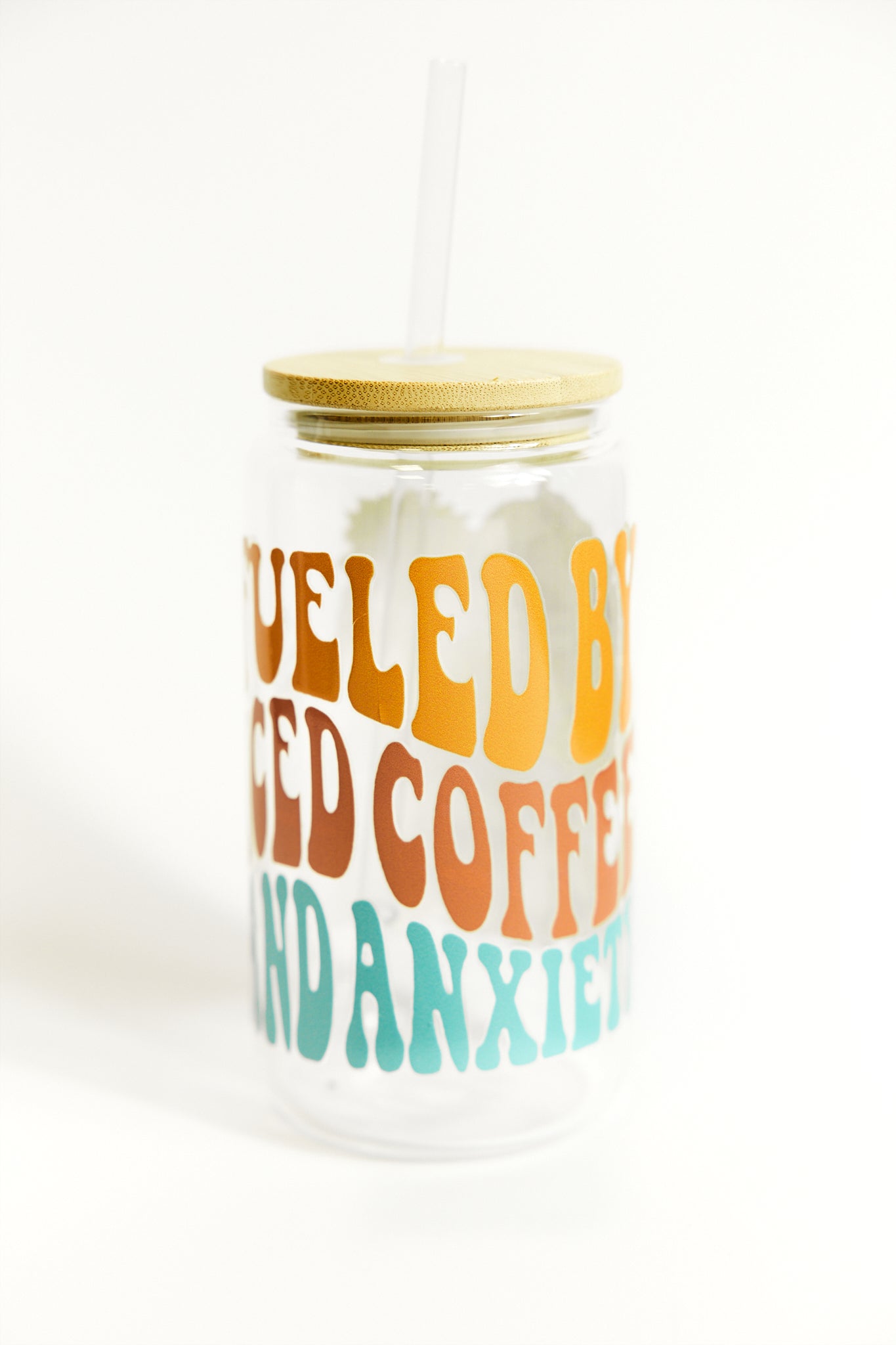 Chic Quote Glasses with Bamboo Lid