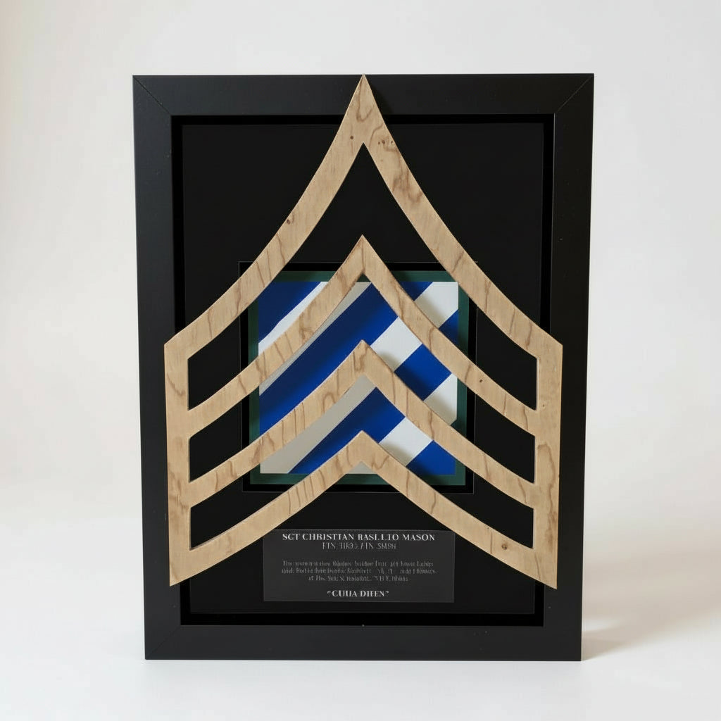 11x17 Black Frame with Wood Rank