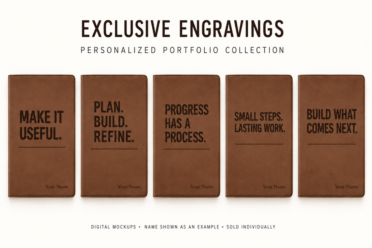 Make It Useful Personalized Leatherette Portfolio