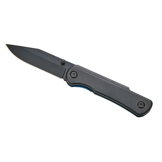 Black Pocket Knife with Blue Accents, 4"