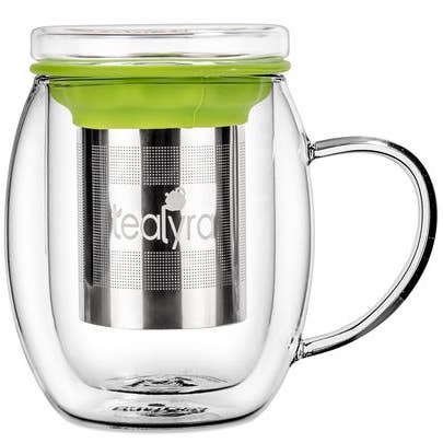 Double Wall Glass Tea Mug 13.5oz