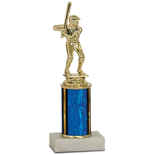 Small Blue Baseball Trophy (8 3/4")