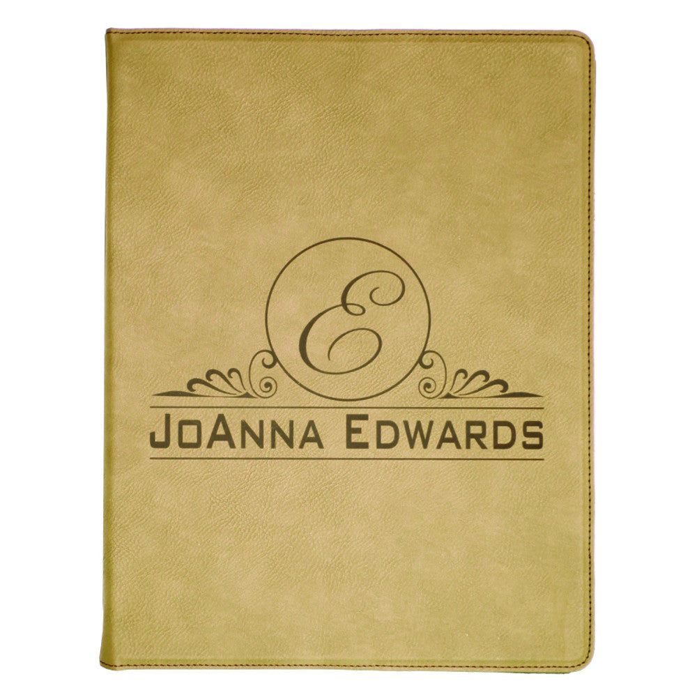 Leatherette Portfolio (Light/Dark Brown)