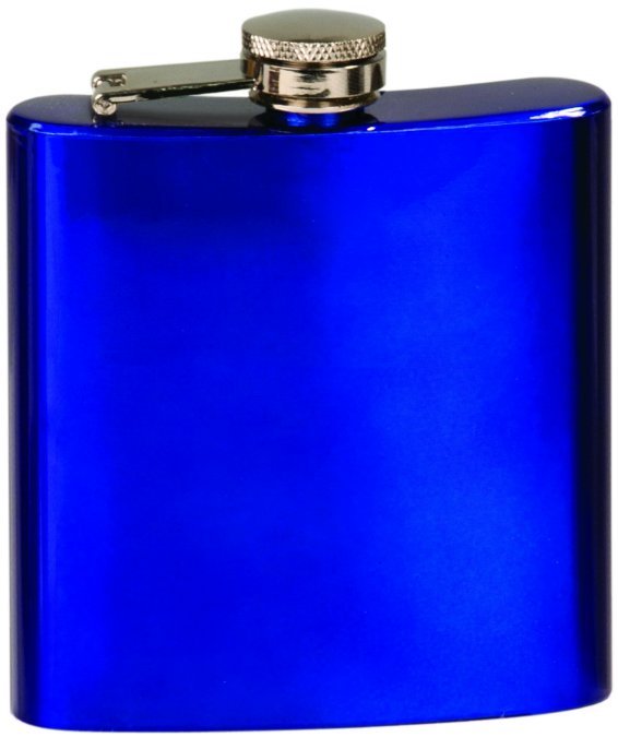 6oz Stainless Steel Flask blue
