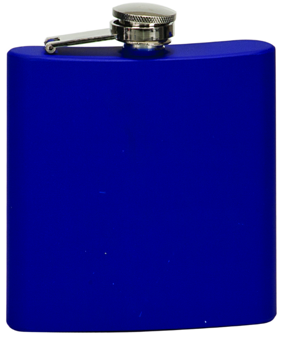 6oz Stainless Steel Flask matte blue