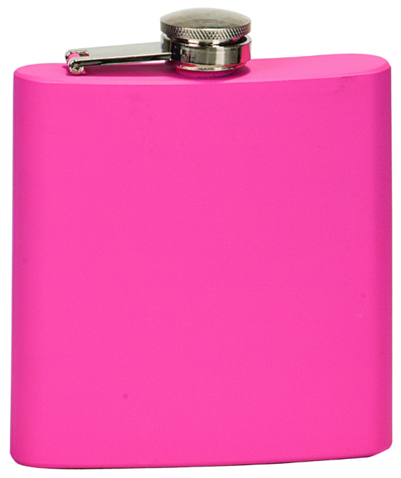 6oz Stainless Steel Flask pink