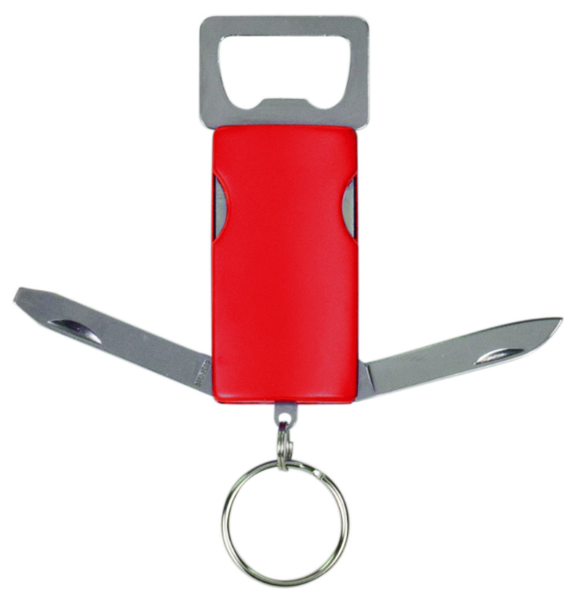 4-Function Bottle Opener with Keychain