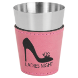 Leatherette Sleeved Shot Glass