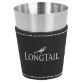 Leatherette Sleeved Shot Glass