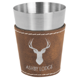 Leatherette Sleeved Shot Glass