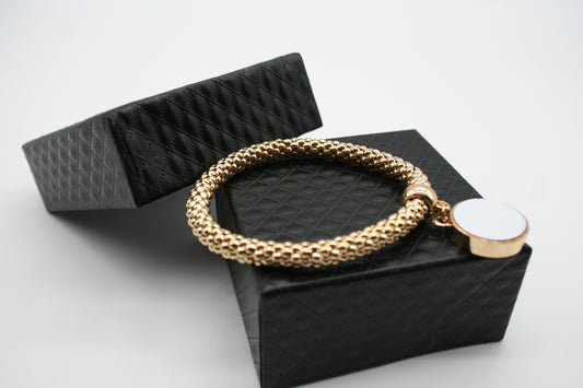 Rope Bracelet With Charm Gold