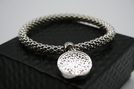 Rope Bracelet With Charm Silver