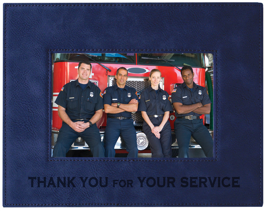 Blue Leatherette Frame