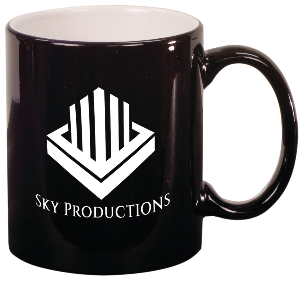 Round Ceramic Mug (10 oz) black