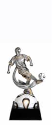 RESIN MOTION X SOCCER FIGURE ON BLACK BASE 7"