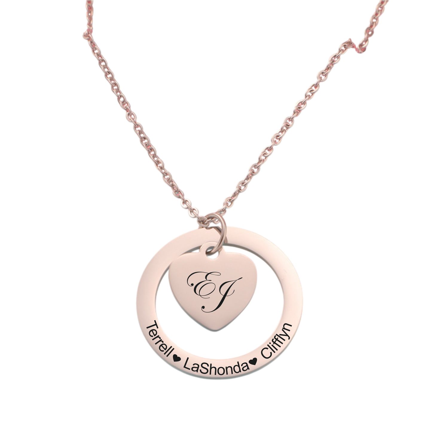 Circle of Love Necklace Silver
