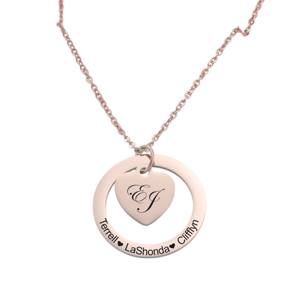Circle of Love Necklace Silver