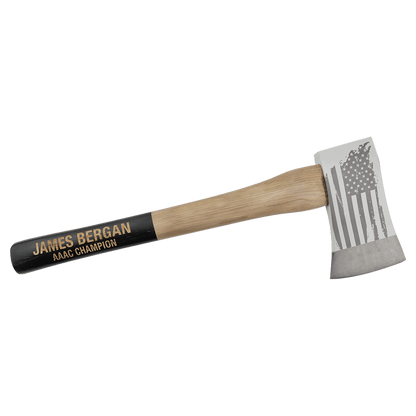 Bison River Tournament Throwing Axe - engraved example