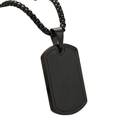 Modern Dog Tag Necklace Solid Design