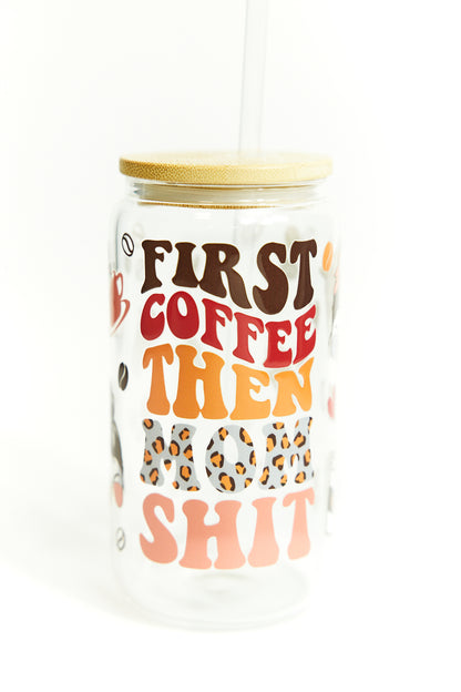 Chic Quote Glasses with Bamboo Lid