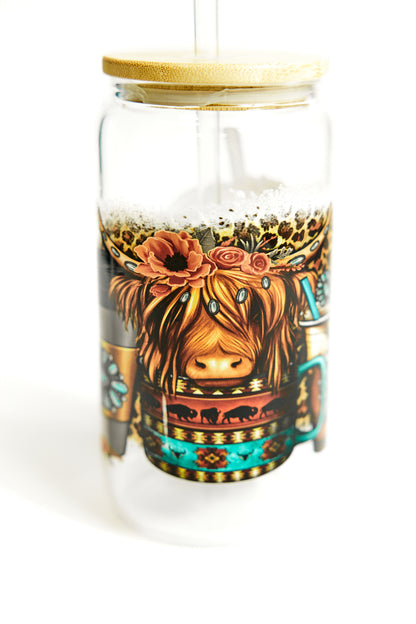 Chic Quote Glasses with Bamboo Lid