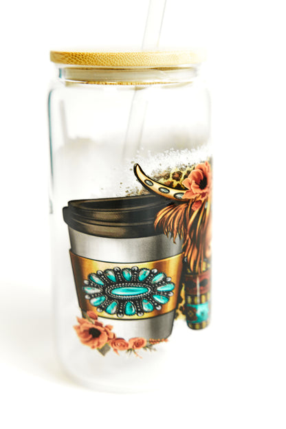 Chic Quote Glasses with Bamboo Lid