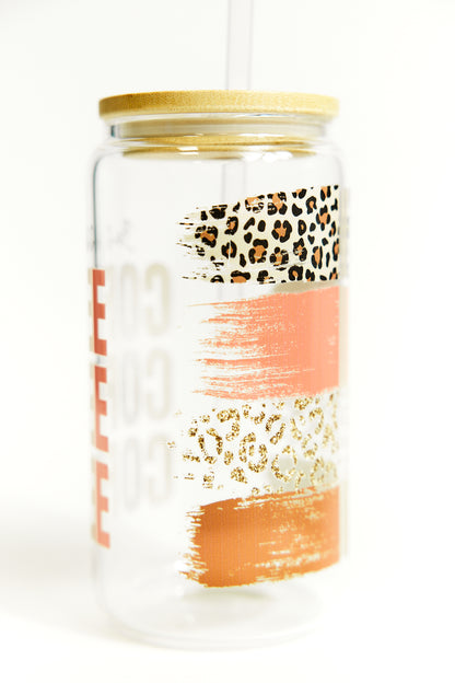 Chic Quote Glasses with Bamboo Lid