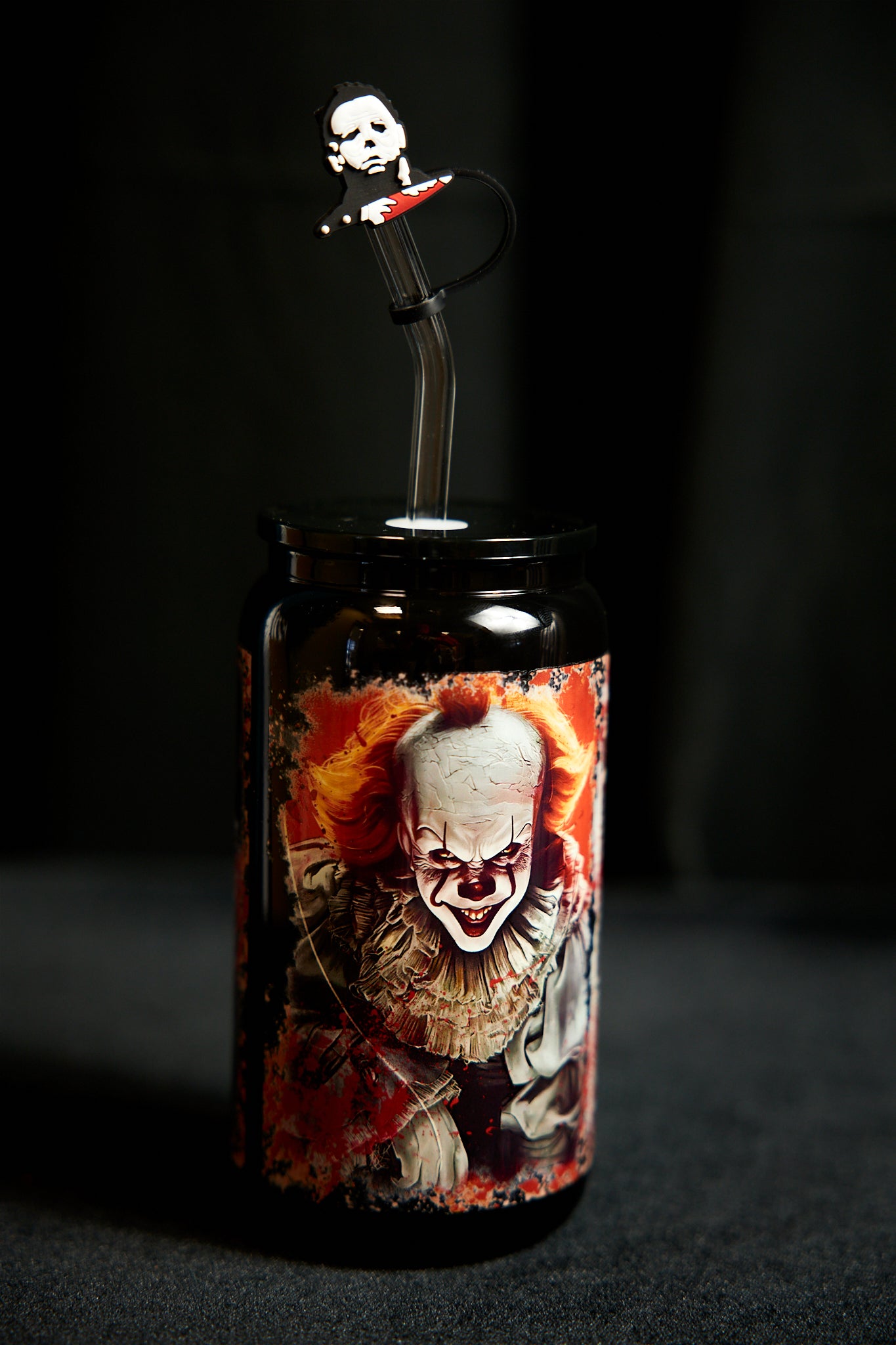 Black Glass Horror Themed Cups