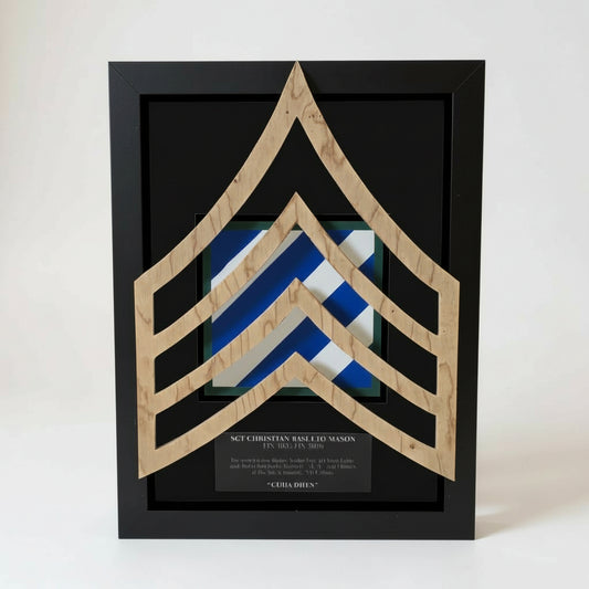 11x17 Black Frame with Wood Rank