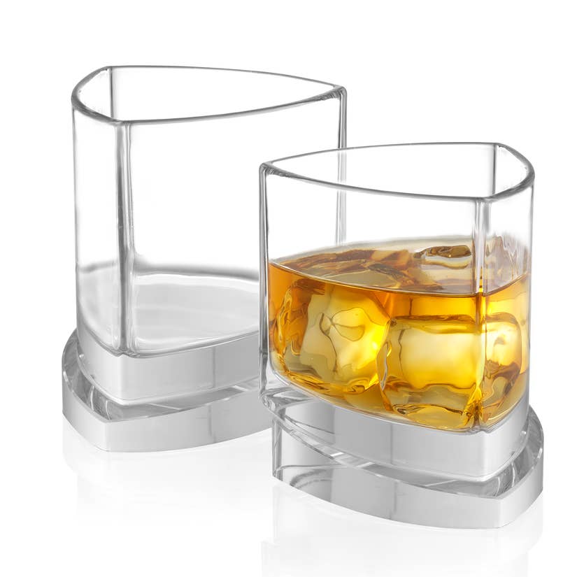 Aqua Vitae Collection Triangle Whiskey Glass Set