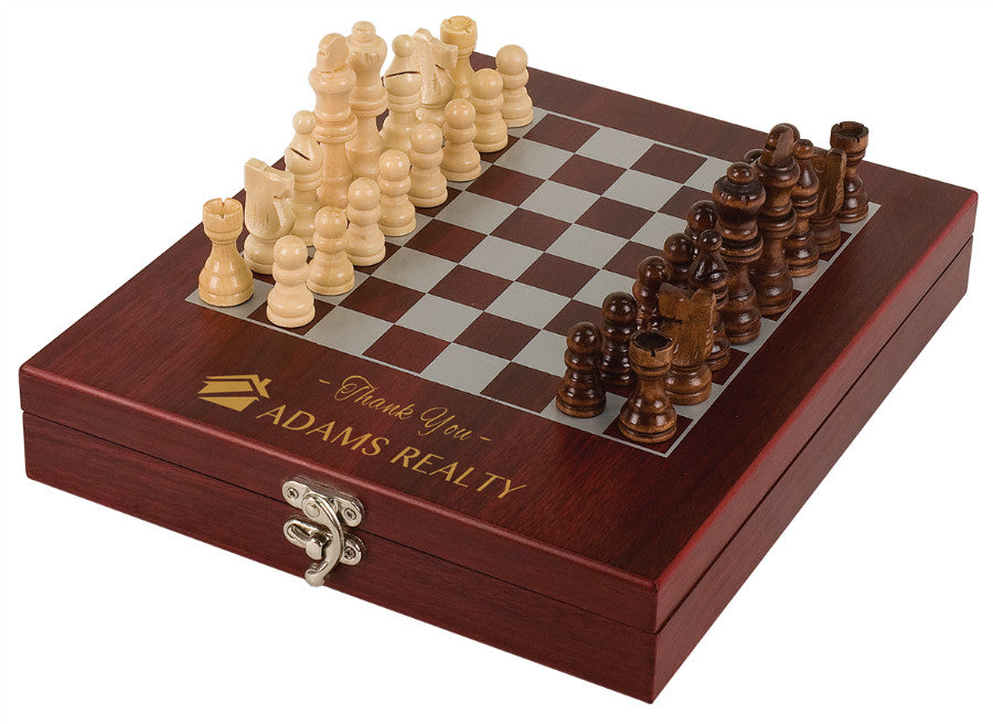 Rosewood Finish Chess Set