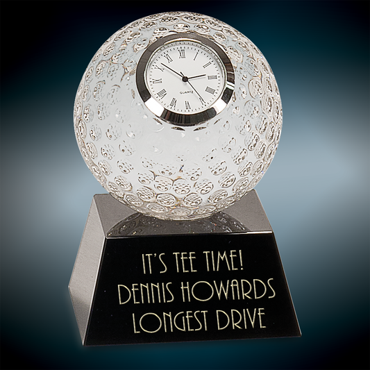 Classic Crystal Golf Ball Clock