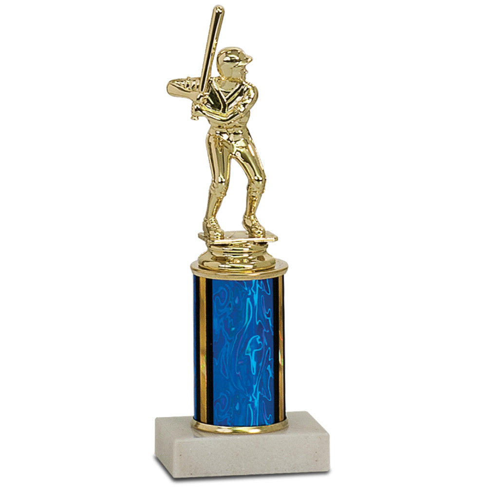 Small Blue Baseball Trophy (8 3/4")