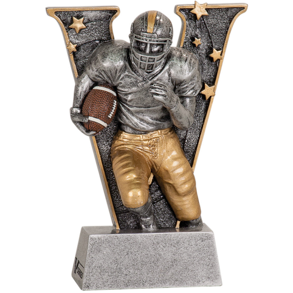 V Football Resin Trophy (6")