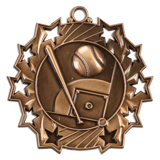 Baseball Ten Star Sport Medal