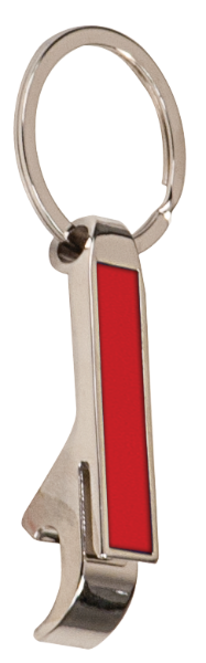 Metal Bottle Opener Keychain Red