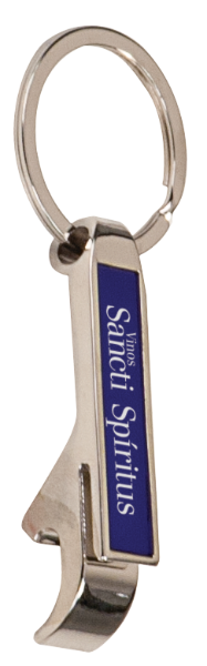 Metal Bottle Opener Keychain Blue