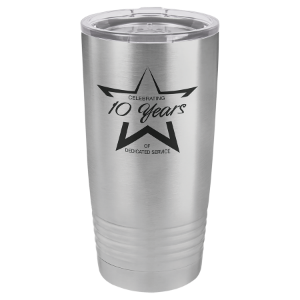 Insulated Tumbler w/Clear Lid 20 oz Polar Camel Brand