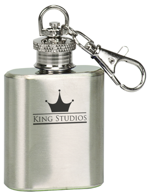 1 oz. Stainless Steel Flask Keychain