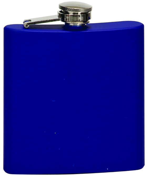 6oz  Stainless Steel Flask matte blue