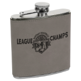 6 oz Leatherette Stainless Steel Flask