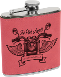 6 oz Leatherette Stainless Steel Flask