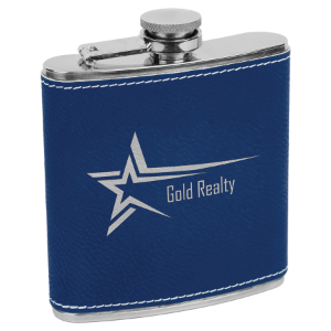 6 oz Leatherette Stainless Steel Flask
