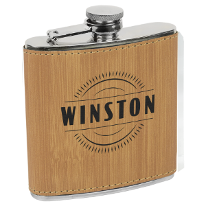 6 oz Leatherette Stainless Steel Flask