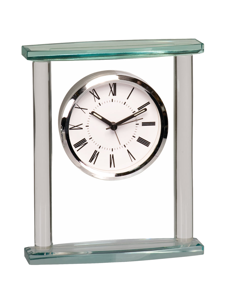 Square Glass Clock with Top