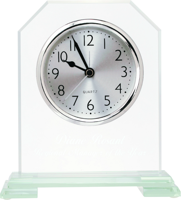 Clip Corner Glass Clock