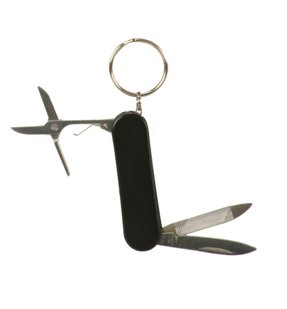 3-Function Pocket Knife with Keychain